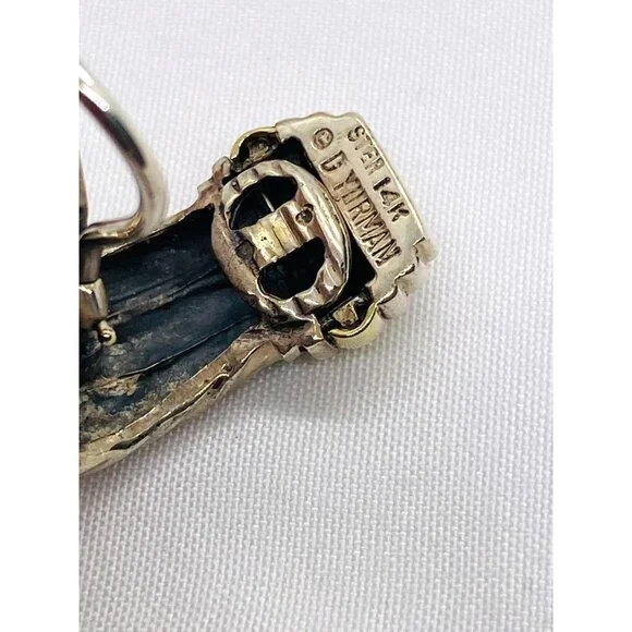 David Yurman Triple Cable Two-toned Clip-On Earrings 14K Sterling 925
